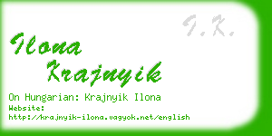 ilona krajnyik business card